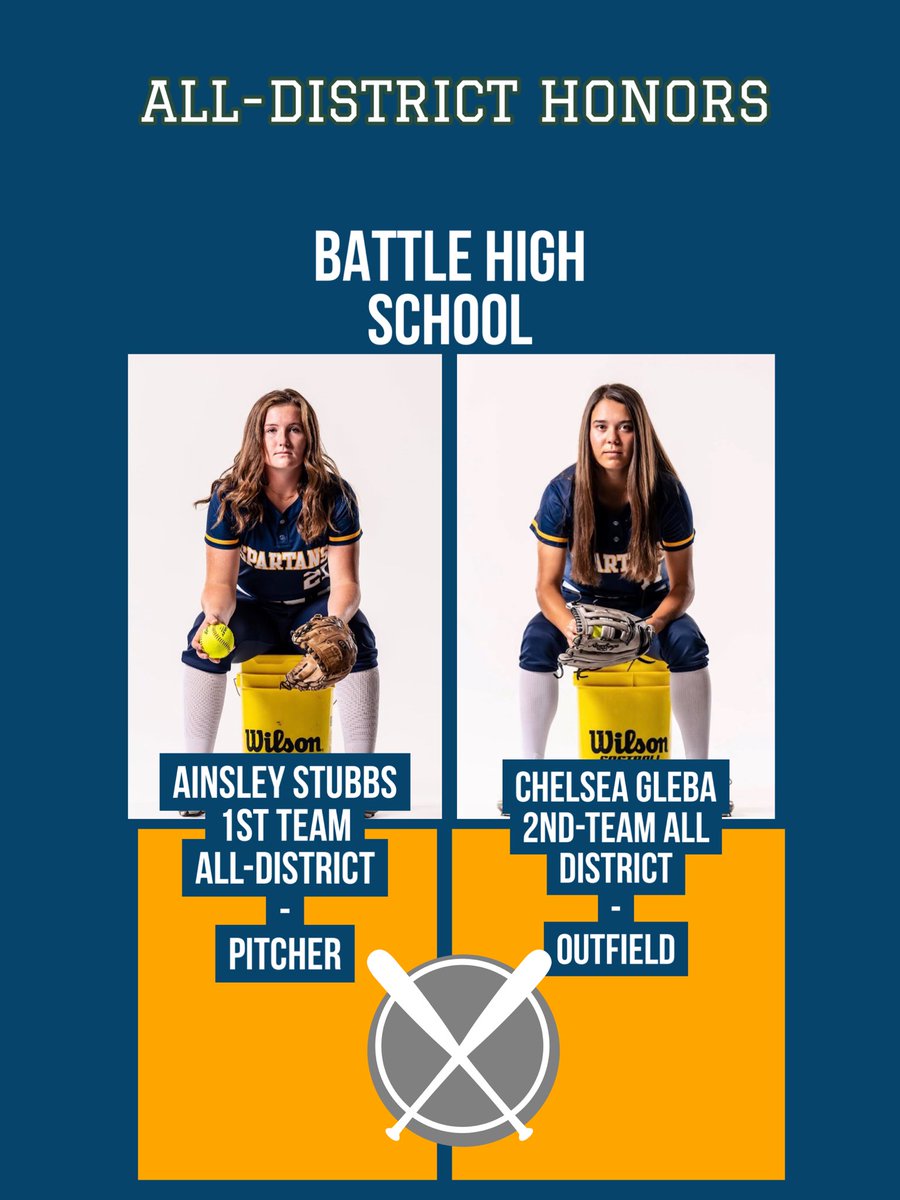 Congratulations are in order for these two Seniors earning All-District honors!! <a href="/BattleAthletics/">Battle Athletics & Activities</a> <a href="/MurielBattleHS/">Battle High School</a> #SpartanPride