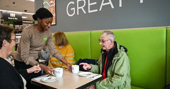 PEQJ's tweet photo. Our new meal offer for over 60s starts today in all our @asda store cafes. Soup, a roll and unlimited tea and coffee for £1, all day every day throughout November and December. It runs alongside our very popular Kids Eat for £1 offer. https://t.co/m4isglVmWV