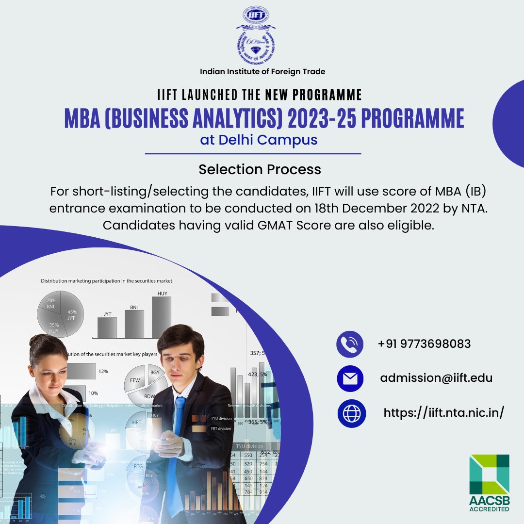 iift_official's tweet photo. IIFT is delighted to launch 2 years full time non-residential MBA (Business Analytics) programme from the academic year 2023-25 at Delhi Campus.
Admission Details: https://t.co/lHwAk2ceOR
Press Release: https://t.co/9gYyWRnFD5
#admissionsopen #mbabusinessanalytics #MBAadmissions https://t.co/uM84cjVARW