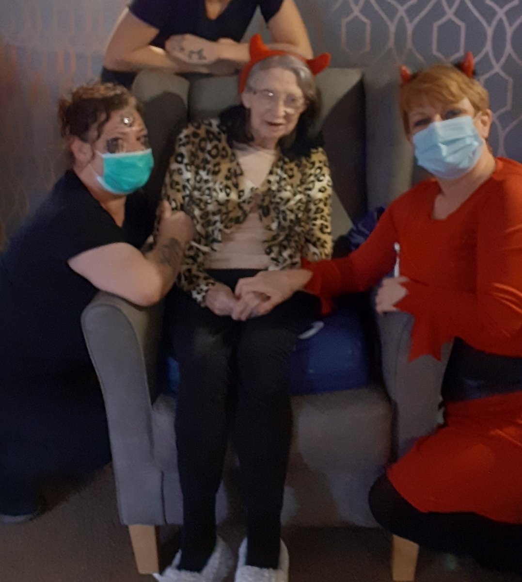 RegencyCareHome's tweet photo. We all had a spooktacular time at our Monster Ball yesterday!👻

Everyone loved all the decorations and delicious food we had to celebrate the occasion...

Our team members also had a fun time dressing up!

Thank you to everyone that came along to spend the afternoon with us!🤩 https://t.co/9dtFgexs9Y