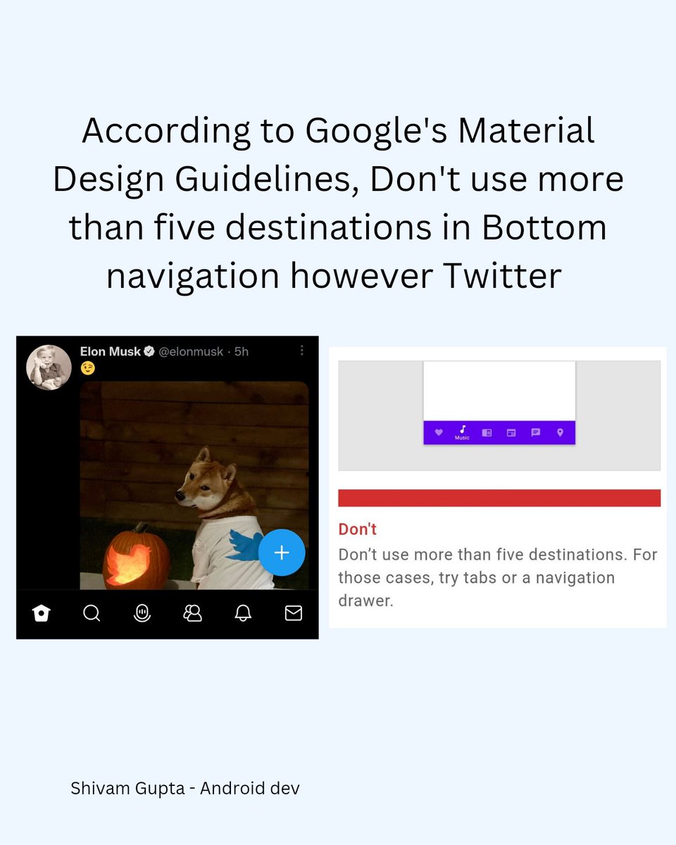 ShivamGupta006's tweet photo. #Twitter #MaterialDesign #MaterialDesignGuidelines https://t.co/QDD1eOtbwa