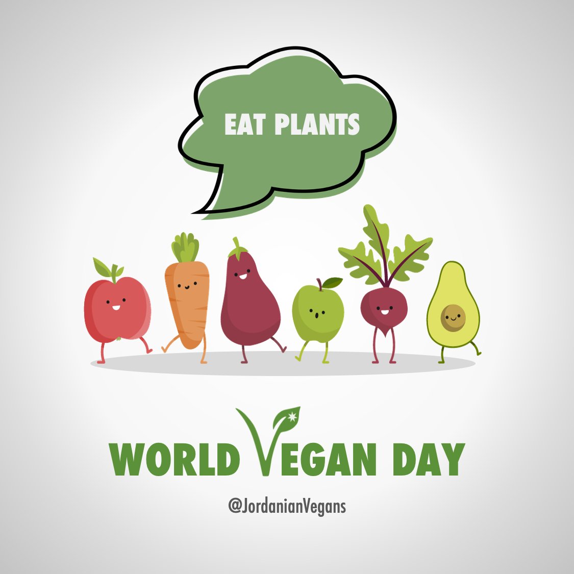 JordanianVegans's tweet photo. Choose Compassion. Go Vegan 🌱
Happy World Vegan Day!

#WorldVeganDay https://t.co/qkmkQGg4bu