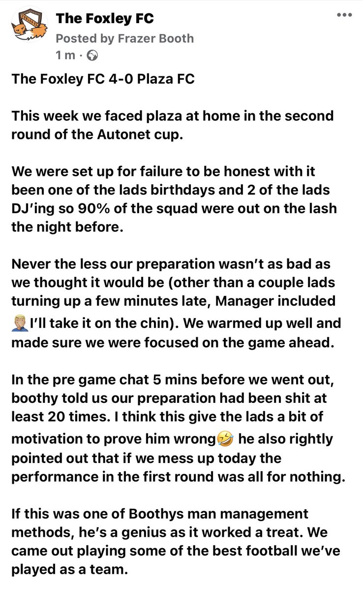 The Foxley FC tweet media