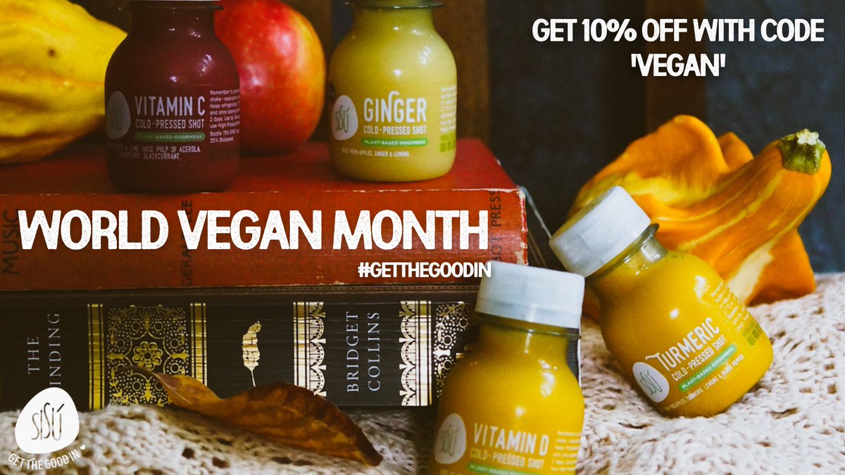 At SiSú, we're proud that all of our products are plant-based🍃

Get a 10% discount for #WorldVeganMonth when you order SiSú online. Use code 'VEGAN' at checkout!

#GetTheGoodIn at sisu.ie 

#WorldVeganDay #vegan #plantbased #vegetarian #buyirish
