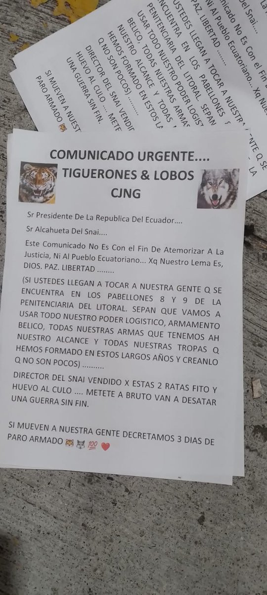 pixel_onlines's tweet photo. 🚨 #ULTIMAHORA: En los exteriores del Canal de Televisión RTS sujetos no identificados dejaron panfletos con un comunicado aparentemente relacionado a los atentados que se ha perpretado en la ciudad de #Guayaquil https://t.co/5BP33CUgue