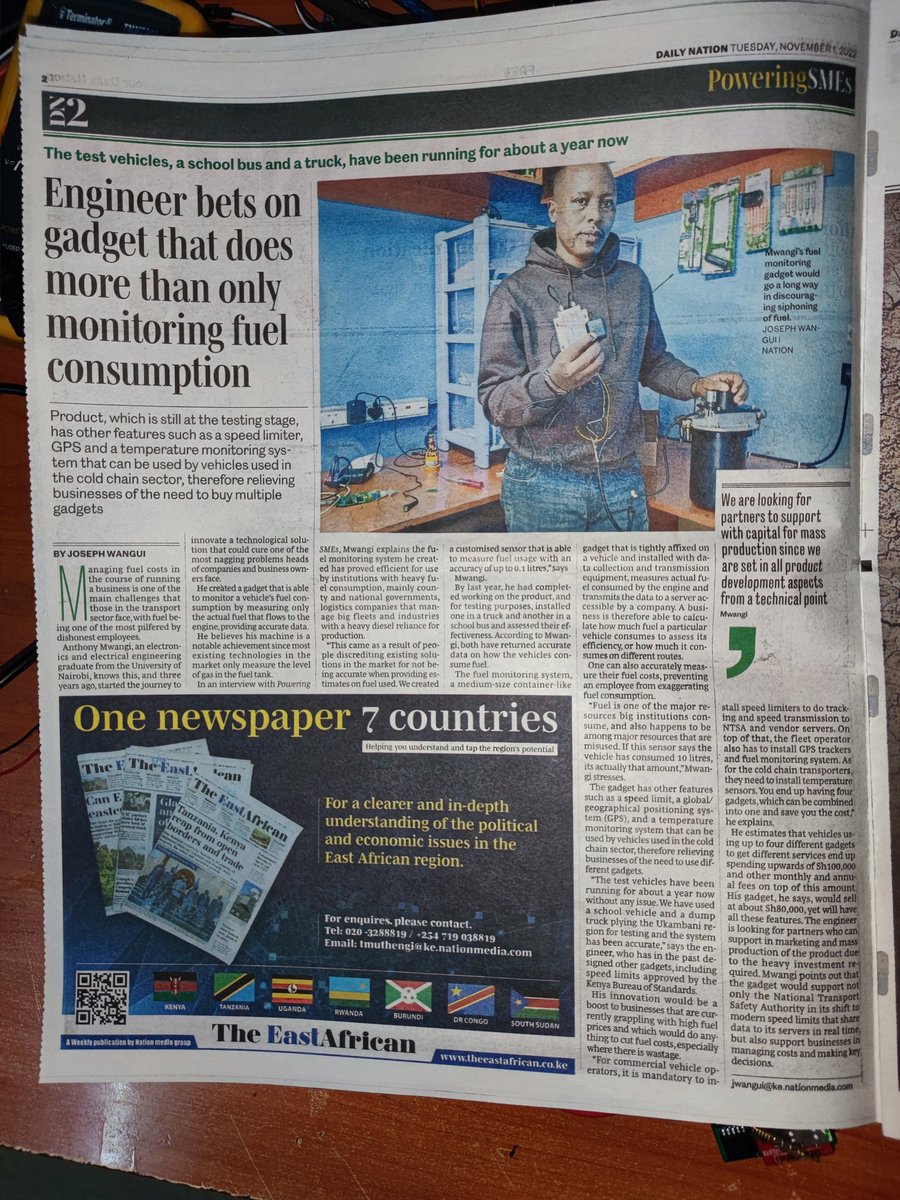 Mwangi_wa_Thuo's tweet photo. I got featured in today's Nation paper.
Read about my solution for curbing fuel theft. https://t.co/4ET19HgmAi