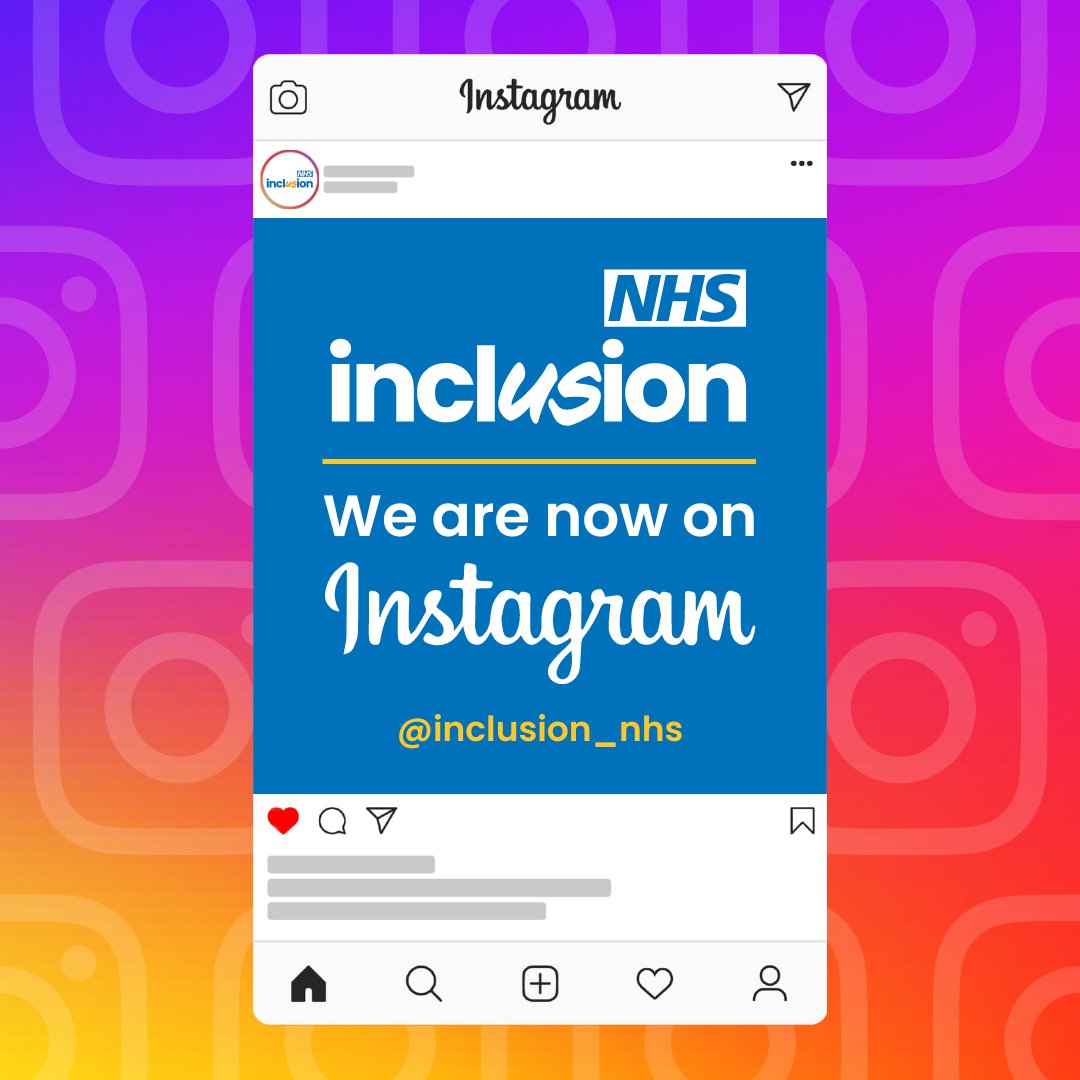 We are now on Instagram! 🤳 Follow us for even more insight into all of our services and the wonderful projects and teams behind them. See our photos, watch our stories and search using #InclusionNHS - we can't wait to see you there! 💙 👉 orlo.uk/JLK5h