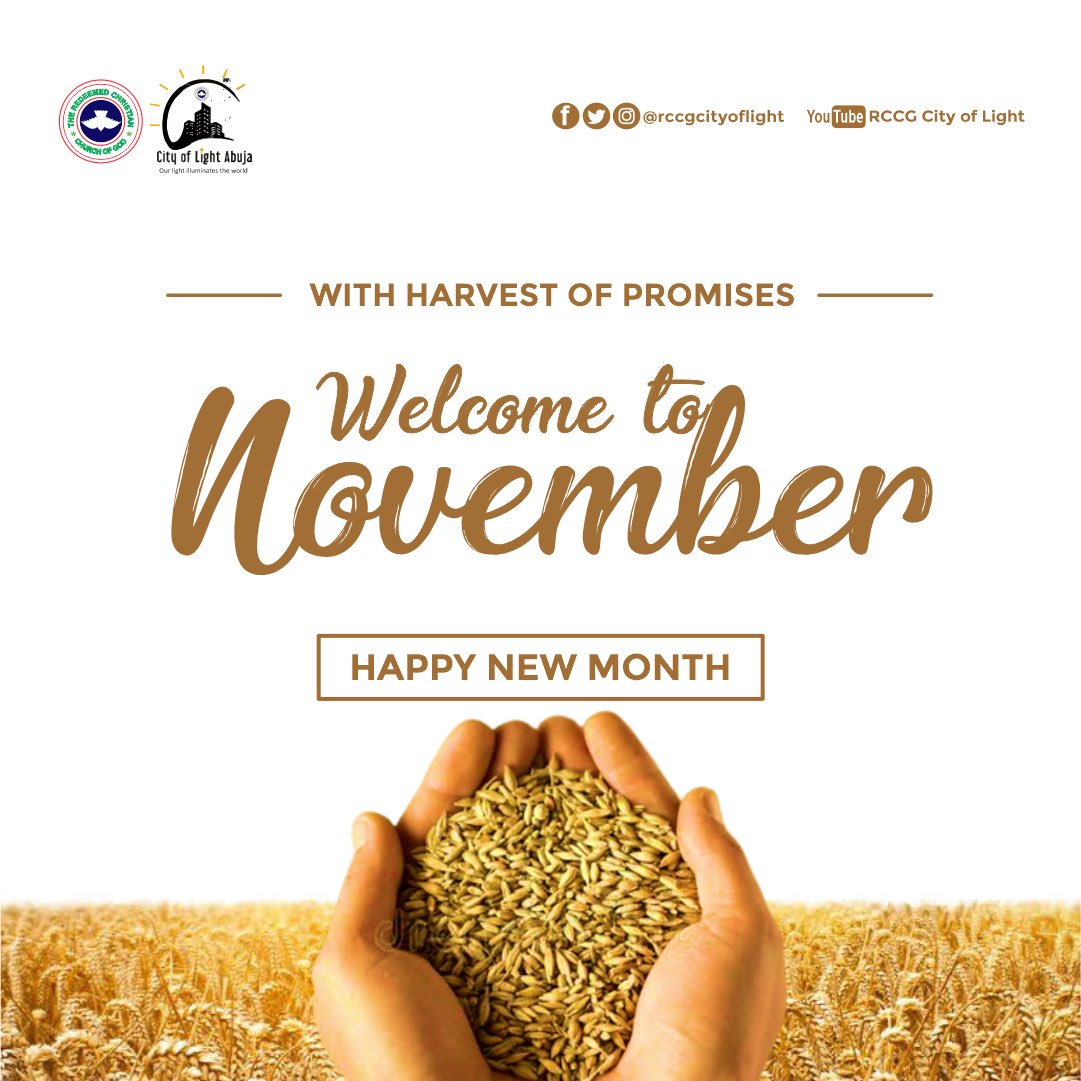 rccgcityoflight's tweet photo. The Lord shall command the blessing upon you in your storehouse, in all that you undertake &amp; bless you this November.

“your storage places be filled with plenty &amp; your vats shall be overflowing with new wine” - Pro 3:10

Happy New Month 
#HarvestofPromises #RCCGCityOfLightAbuja https://t.co/Y5FETMhmxI