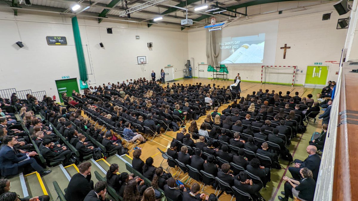 All Saints Liturgy <a href="/TTCSNottingham/">The Trinity Catholic School</a> this morning🙏🏽💚😇
