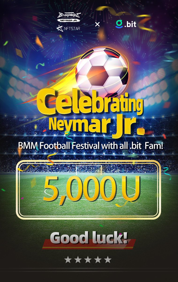 .bit (@didbased) on Twitter photo 5,000 $USDT collab raffle with <a href="/THENFTSTAR/">NFTSTAR- MetaGoal Preseason is live now!</a>!
Looking forward to the upcoming #Beastmode Metaverse x Neymar Jr. HUMAN Drop!
Raffle: premint.xyz/NFTSTARbit/
Join JungleVIBES Free Mint: nftstar.com/neymar-jr
#dotbit #SubDID #NFTSTAR #NFT #Web3 5,000 $USDT collab raffle with <a href="/THENFTSTAR/">NFTSTAR- MetaGoal Preseason is live now!</a>!
Looking forward to the upcoming #Beastmode Metaverse x Neymar Jr. HUMAN Drop!
Raffle: premint.xyz/NFTSTARbit/
Join JungleVIBES Free Mint: nftstar.com/neymar-jr
#dotbit #SubDID #NFTSTAR #NFT #Web3