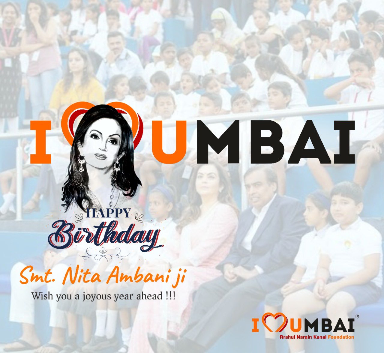 HAPPY BIRTHDAY SMT. NITA AMBANI JI WISH YOU A JOYOUS YEAR AHEAD !!!
!!!  