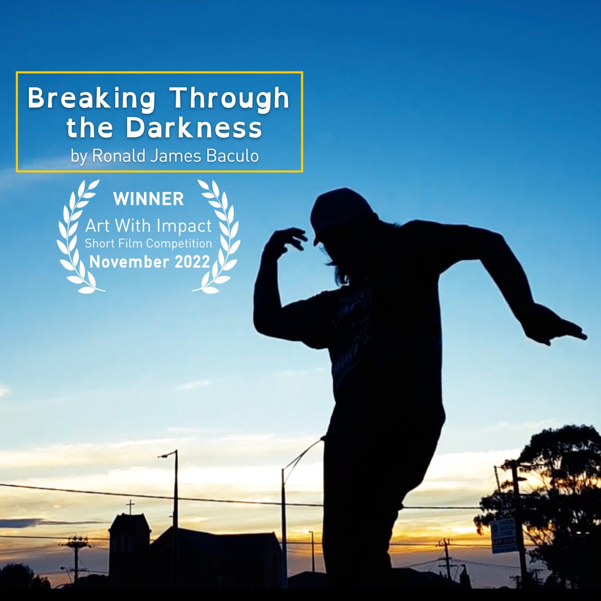 artwithimpact (@artwithimpact) on Twitter photo Congrats to November 2022 Short Film Competition Winner: <a href="/RJ_Baculo/">RJ Baculo // Visual Storyteller</a> the filmmaker behind “Breaking Through the Darkness" • Watch 🎦 artwithimpact.org/film/breaking-… • Register for our Film Winner Premiere + Q&A happening Nov 3 at 2pm PST: bit.ly/breaking-throu… Congrats to November 2022 Short Film Competition Winner: <a href="/RJ_Baculo/">RJ Baculo // Visual Storyteller</a> the filmmaker behind “Breaking Through the Darkness" • Watch 🎦 artwithimpact.org/film/breaking-… • Register for our Film Winner Premiere + Q&A happening Nov 3 at 2pm PST: bit.ly/breaking-throu…