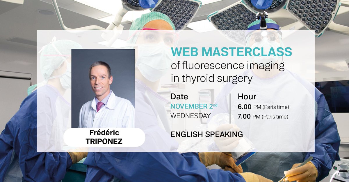 Last chance to resgister! Do not miss the opportunity to learn or further refine your skills in #thyroid #surgery.
Registration⬇️
hubs.li/Q01mSPtV0

#autofluorescence #FLUOBEAMLX #autofluorescenceimaging #fluorescenceimaging #parathyroidsurgery #webmasterclass #fluorescence