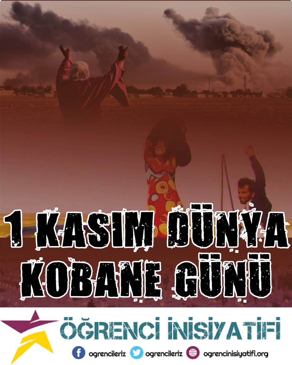 Ezilen halkların, emekçilerin, kadınların, özgürlük ve demokrasi mücadelelerine umut olan şanlı Kobane direnişine selam olsun. 1 Kasım Dünya Kobane Günü Kutlu Olsun! #Kobane