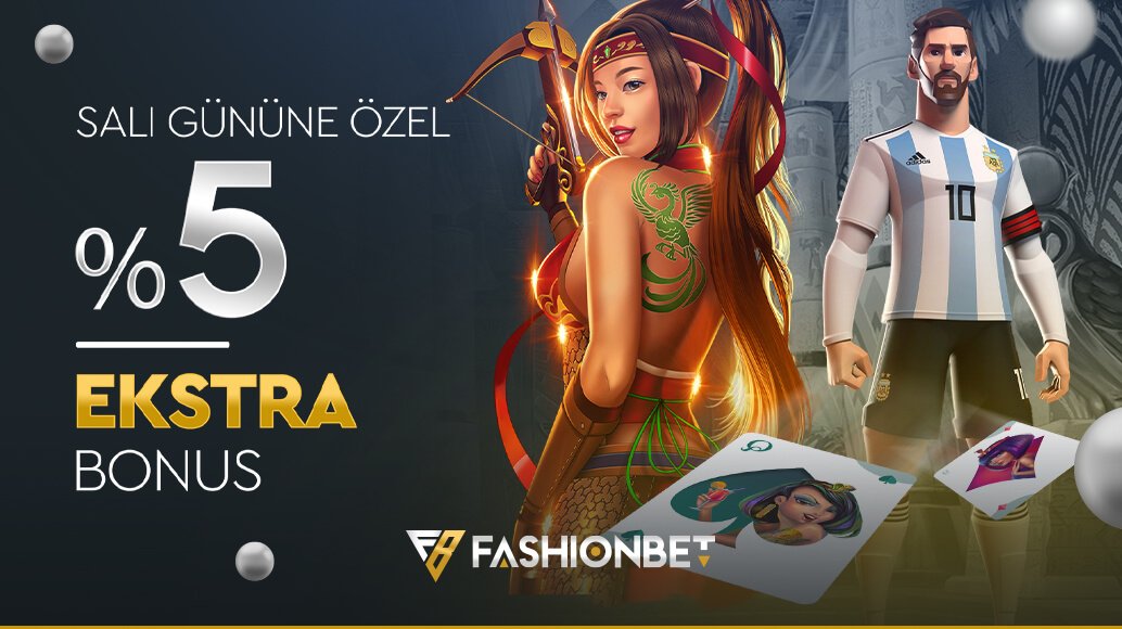 🎁Salı Gününe Özel %5 Ekstra Bonus Fashionbet'te! 🌘Gün içerisindeki tüm yatırımlarınızda çevrimsiz spor veya casino yatırım bonuslarını %5 fazla alabilirsiniz! 📲Kesintisiz erişim: bit.ly/3OidzqN