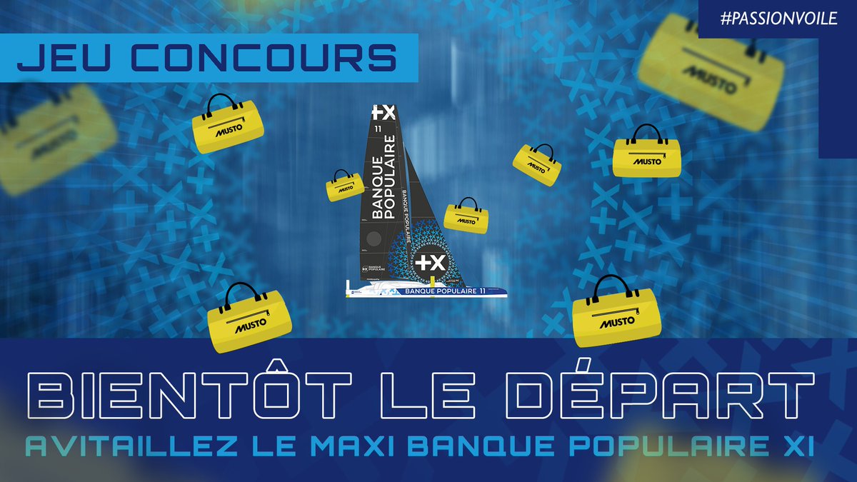 🎁 AVITAILLEZ LE MAXI BANQUE POPULAIRE XI 🎁

Aidez le Team à avitailler le bateau avant le grand départ le 06 novembre ⛵

Obtenez un score de 10 pour participer au tirage au sort de 4 sacs <a href="/mustoclothing/">Musto Clothing</a> 🎒

Pour jouer 👉 bit.ly/3fvf4q2

#PassionVoile #AllezArmel