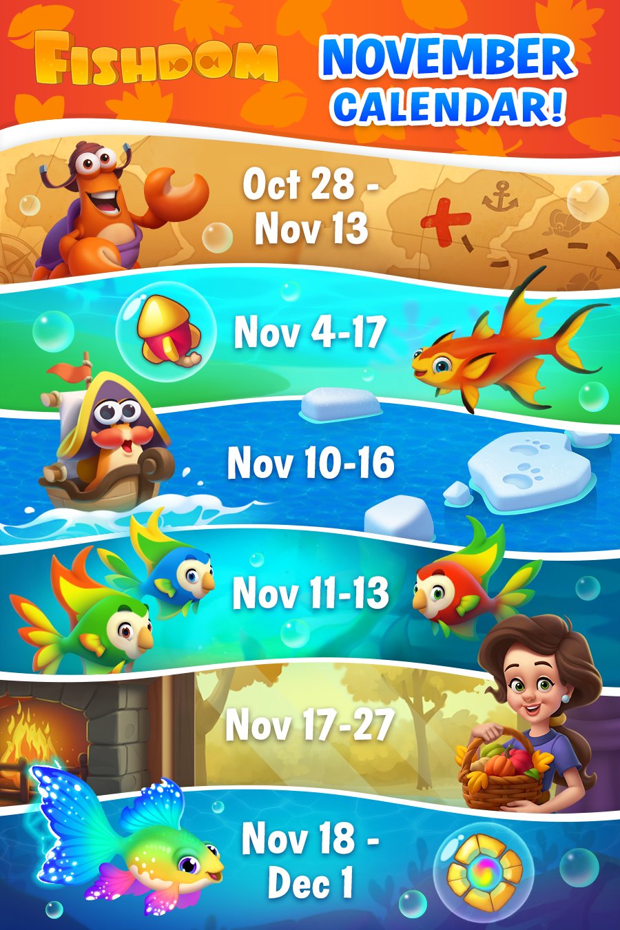Fishdom on Twitter "Wow, November is packed with events! 🍂 Which one