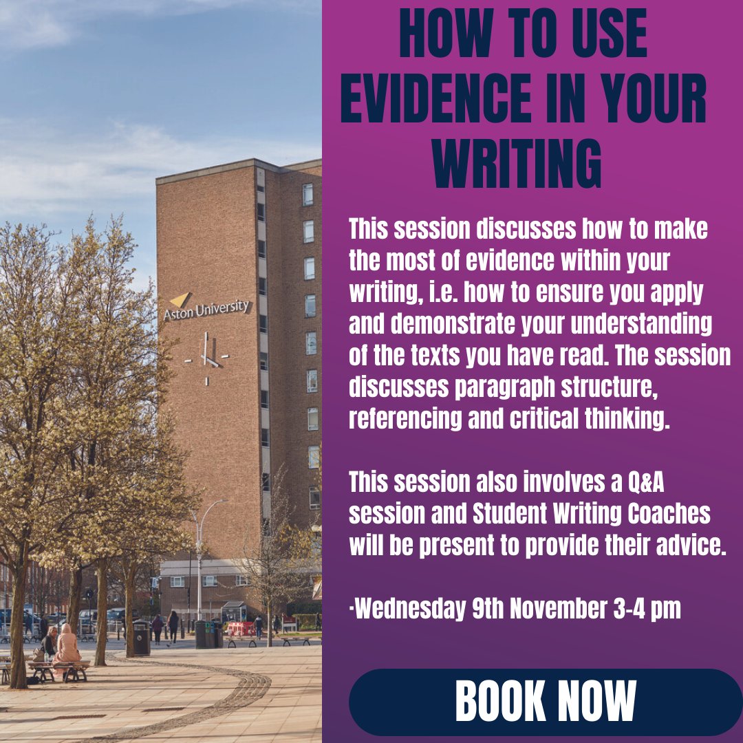 AstonLDC's tweet photo. How to access the webinar:
1. Log-in to the Learning Development Centre Blackboard module.
2. Select Enter Live Events from the menu.
3. Select the session you wish to join. The virtual room will open 15 minutes before the start time.

#astonuniversity #astonuni #astonstudents https://t.co/OQAw3MyL6i