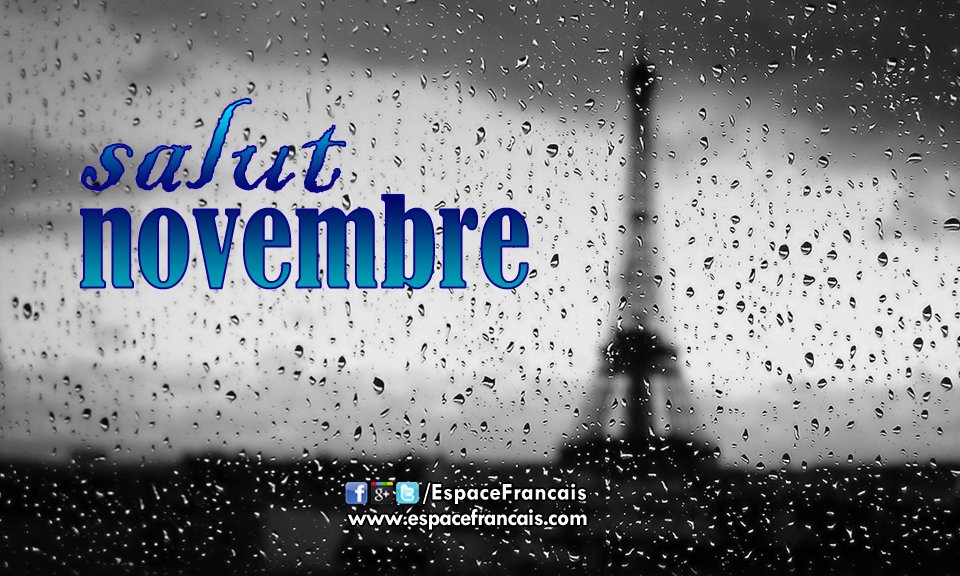 EspaceFrancais's tweet photo. Salut novembre... ou movembre ! ☔
#SalutNovembre #Salut_novembre #HelloNovember #Hello_November #November #Novembre #Autumn #Fall #Automne #Hiver #Winter #Saison #Season #Month #Mois #Movember #Movembre #Cancer https://t.co/x2V88AGgMu