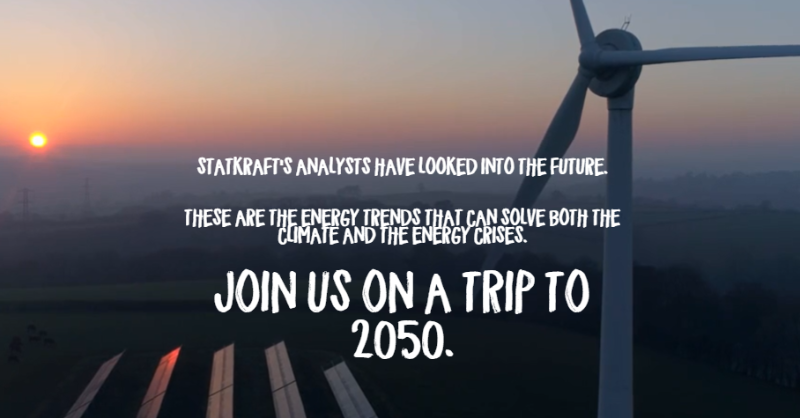 Statkraft's tweet photo. "We're actually more optimistic on behalf of the climate than we were in the scenario from 2021".
Our analysts have looked into the future, at the energy trends that can solve both the climate and the energy crises. Join us on a trip to 2050! 👇
#EnergyTransition #Renewables