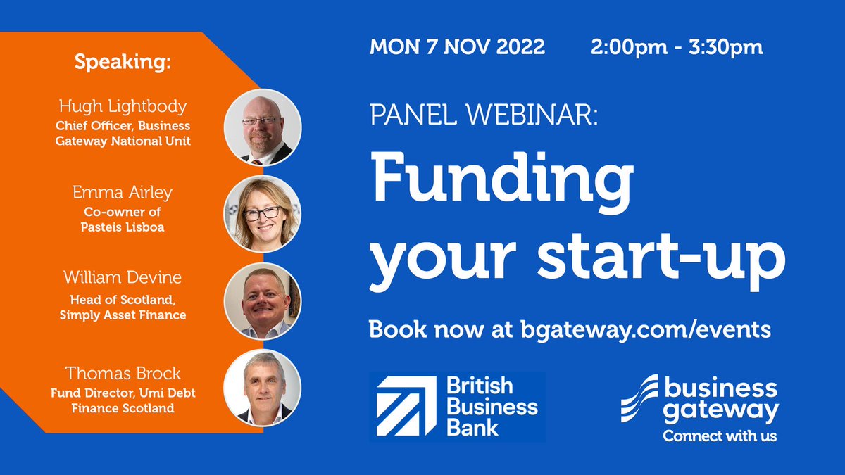 There are many different routes for start-ups looking at finance options. Join our expert panel on Monday 7th November at 2pm, during the @BritishBBank's Business Finance Week, to learn more about the available options. Book now 👉 ow.ly/pTJi50LqpZT