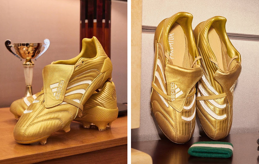 ActuFoot_'s tweet photo. Adidas dévoile un remake de la Predador Absolute, portée par Zidane au Mondial 2006. 😍

Prix de la paire : 300 euros. 

📸 @Footy_Headlines https://t.co/Mwbd0PB5Lz