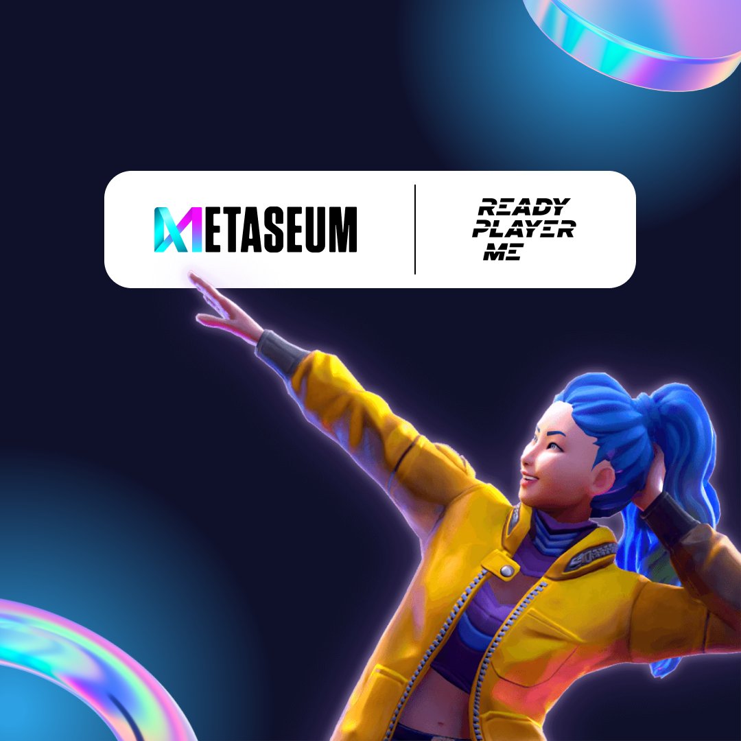Metaseumspace's tweet photo. BIG NEWS 🎉

We are proud to introduce @readyplayerme as our partner for avatars in the Metaseum metaverse!

#metaseum #partnership #metaverse #avatars #readyplayme https://t.co/RYKQavcRoz