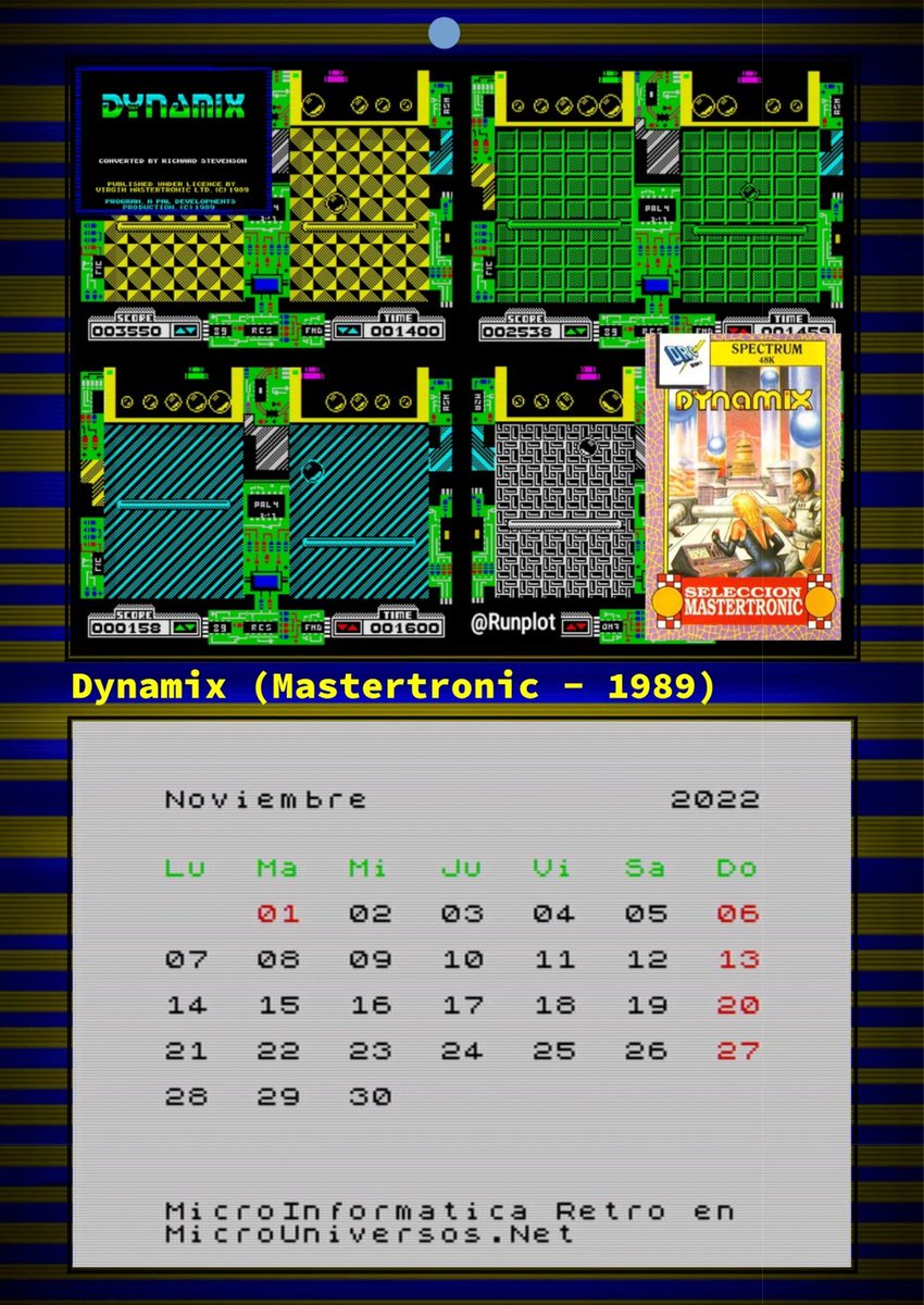 Runplot's tweet photo. #FelizHalloween #Noviembre #Calendario #Calendario2022 
#ZXSpectrum #Dynamix #Drosoft #Mastertronic #Nostalgia #80s #retrogaming #retrogames https://t.co/nDJC11W02F