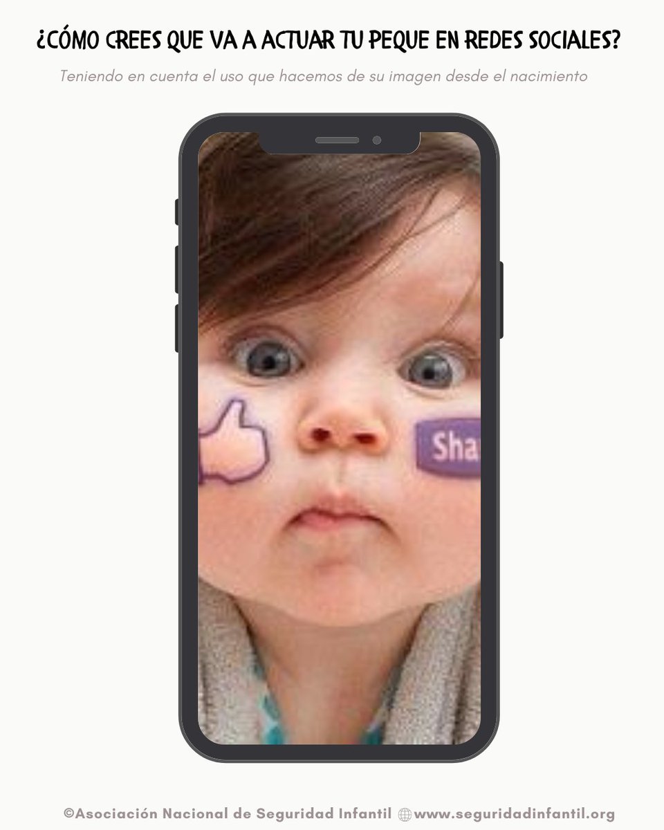 Pekeseguro's tweet photo. ¿Eres conscientes que tu peque va a crecer?

¿Qué consumirá #redessociales, aún siendo menor?

¿Qué creará contenido para el disfrute de otros y otras?

¿Con que autoridad moral le diremos que no publique según que imágenes o vídeos?

#protegesuintimidad #seguridadinfantil https://t.co/GuX1PO6lRO