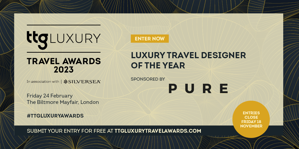 🤩Are you the next Luxury Travel Designer of the Year?...

Do you or someone you know always deliver the wow factor? Demonstrating expertise, commitment, creativity &amp; resilience?

Then enter this #TTGLuxuryAwards category sponsored by <a href="/PURELUXURYagent/">PURELUXURYHolidays</a> 

bit.ly/3COXMMp