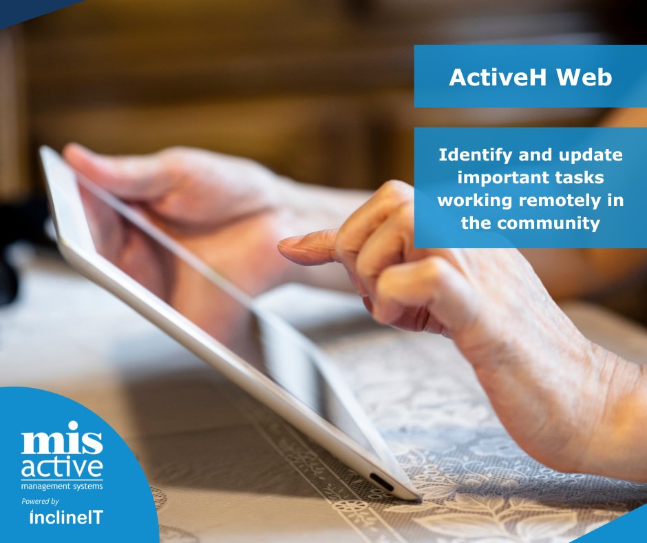 misamsactiveh's tweet photo. ActiveH Web - Identify and update important tasks working remotely in the community! Email ask@mis-ams.com to find out more. #ActiveH #Web #HybridWorking #RemoteWorking #HousingManagement #HousingManagementSystem https://t.co/72FL1yeGJL