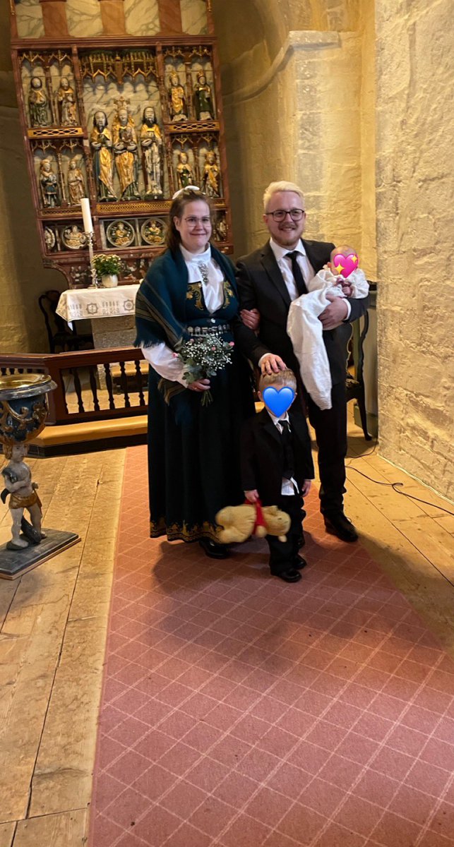 SkuggeM's tweet photo. As I said in earlier tweet, baptism went well! As a secret to almost everyone coming, me and @knattii also got married! So she is now Mrs Skugge! 😄 https://t.co/pdlSSu3dAf