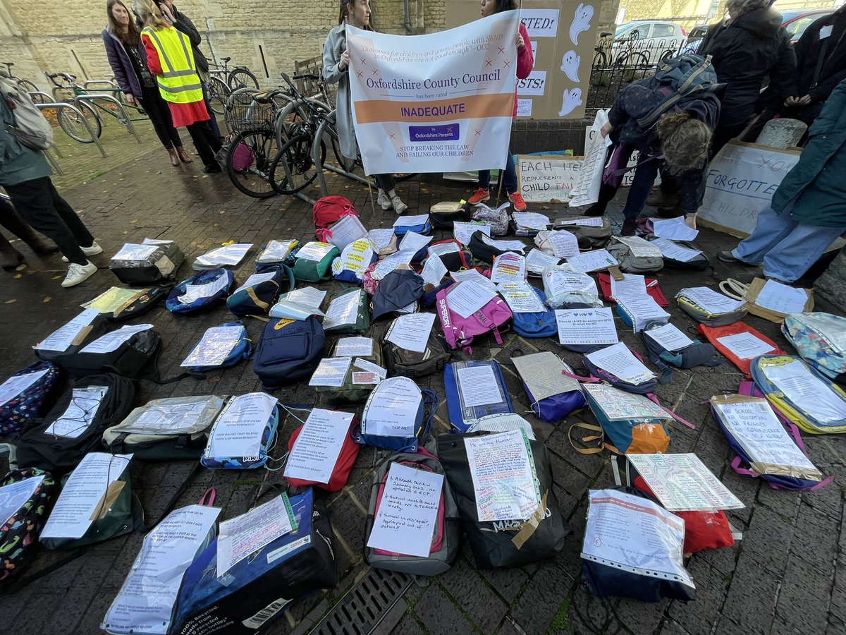 _LiamWalker_'s tweet photo. Good to speak with parents this morning who are protesting outside @OxfordshireCC about the failings of the councils SEND department. A system that should be supporting parents is instead tangling parents up in legal fees and processes. We must do more and we must do better. https://t.co/nwCmeQlGHK