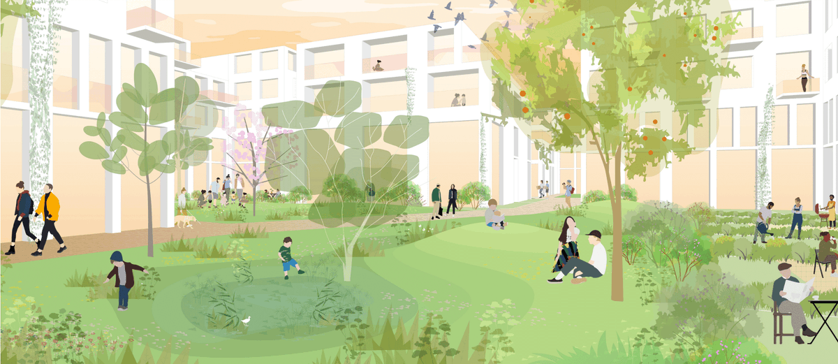 De Zwarte Hond is samen met <a href="/de_urbanisten/">DE URBANISTEN</a> door de <a href="/gemeentehaarlem/">Gemeente Haarlem</a>, Dreef Beheer B.V. &amp; Pré Wonen geselecteerd een stedenbouwkundige plan, beeldkwaliteitsplan &amp; inrichtingsplan openbare ruimte om het Prinses Beatrixplein in Haarlem Oost te herontwikkelen: bit.ly/3SUA5rV