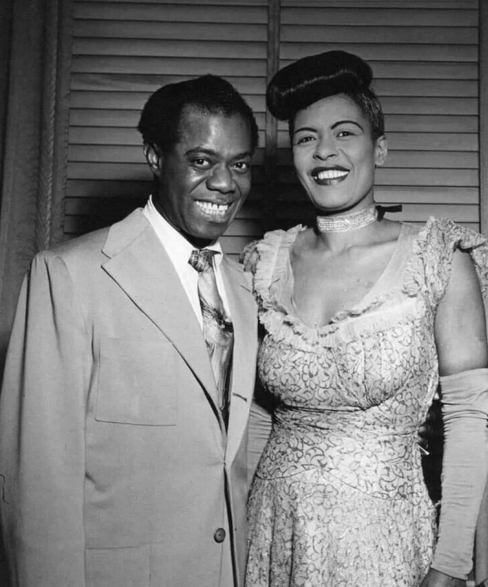 Jazz legends and friends, Louis Armstrong and Billie Holiday #louisarmstrong #billieholliday