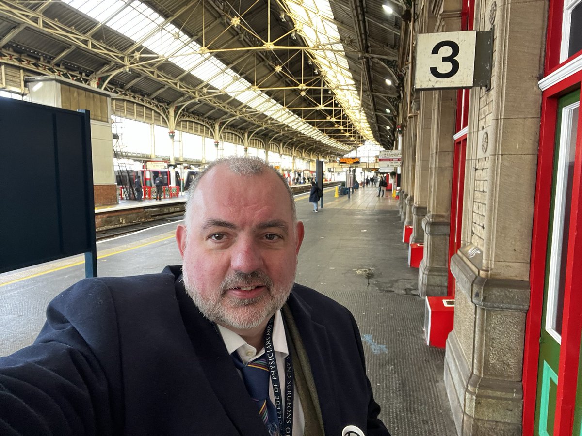 Penultimate platform 3 visit at Preston station for another trip to @rcpsglasgow College Council - my last one as VP and Dean . Train was a)running b) on time (almost!)