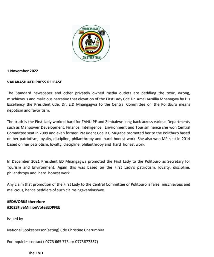 The press statement