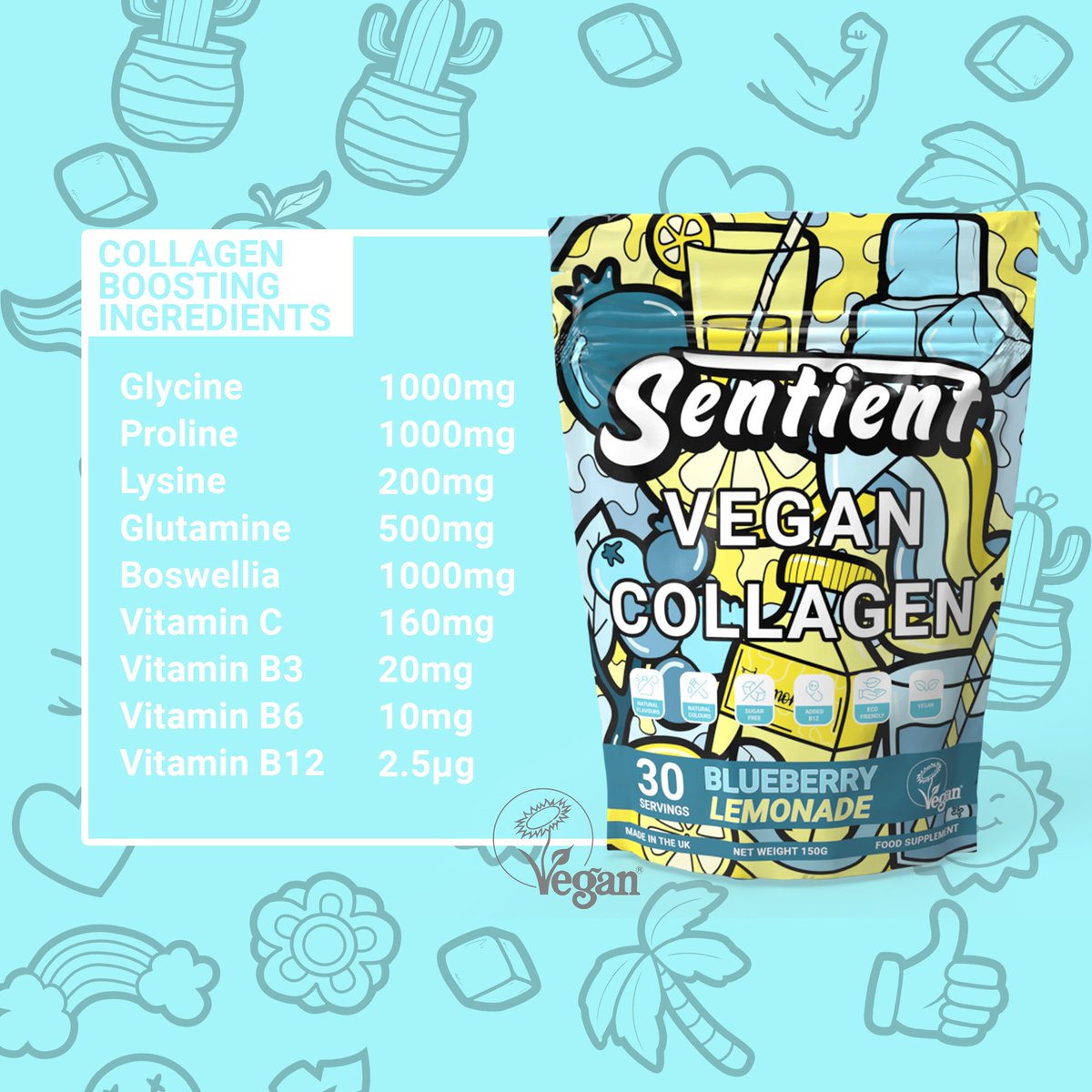 LiveSentient's tweet image. ✅Yes it is great for skin, hair, nails etc.

✅But it is also the most abundant protein in the body and is great for bones, muscles, and connective tissue - but this isn't as glamorous, right?

PS it tastes the BOMB 💣

#Vegan #VeganDay #vegancollagen #collagen