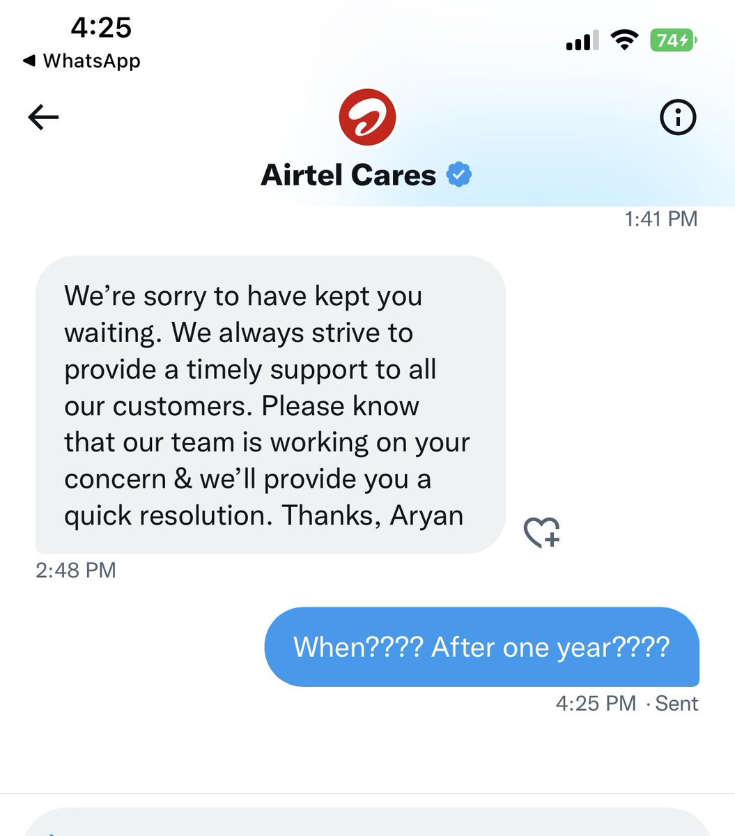 bansuboy's tweet photo. @Airtel_Presence This is becoming a joke…???!!! Airtel says immdt resolution but I m waiting for last 3 days https://t.co/Wy9ixI5p6n