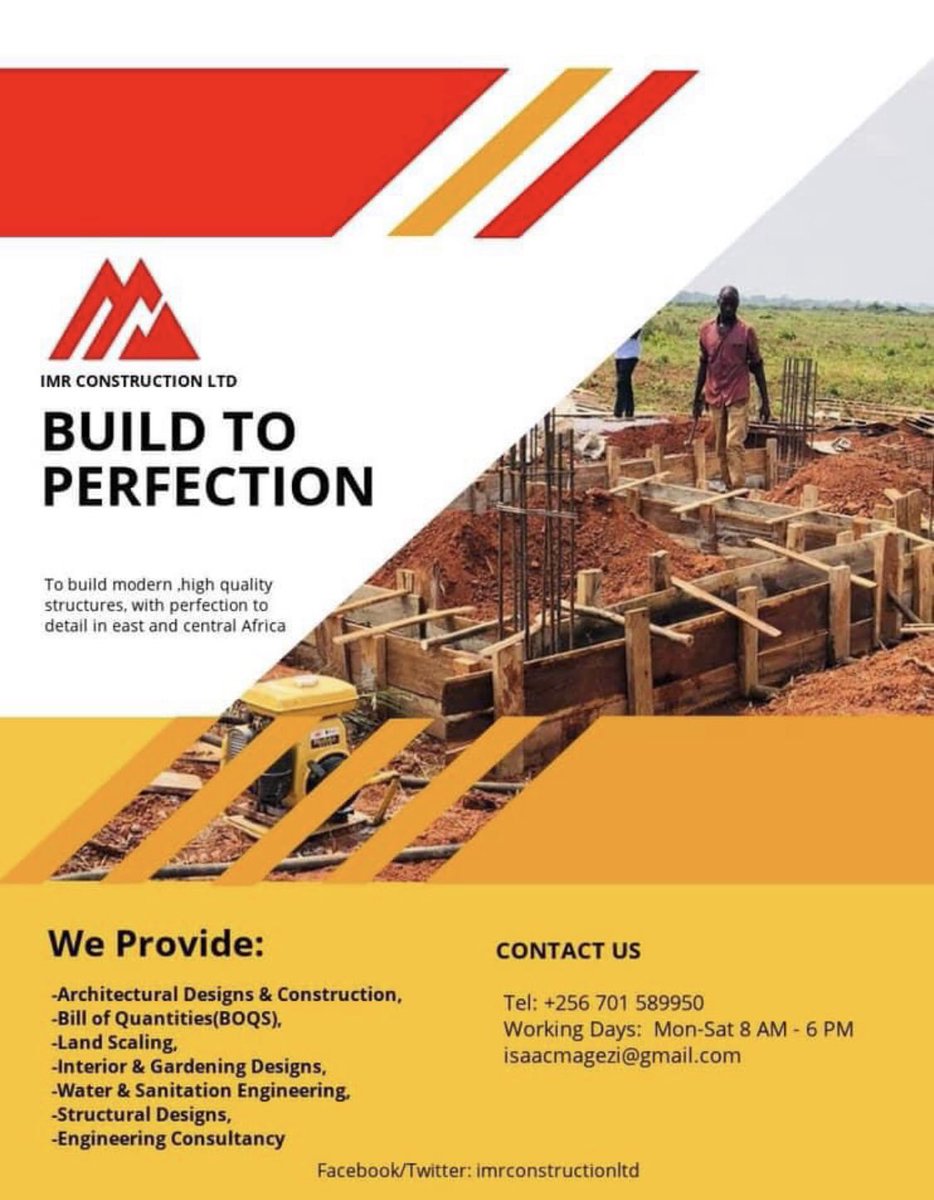 imrconstructltd's tweet image. @imrconstructltd we wish everyone a happy new month and let our clients that we are open for bussiness for all your construction needs . Contact us today on 0774589951/0701589950