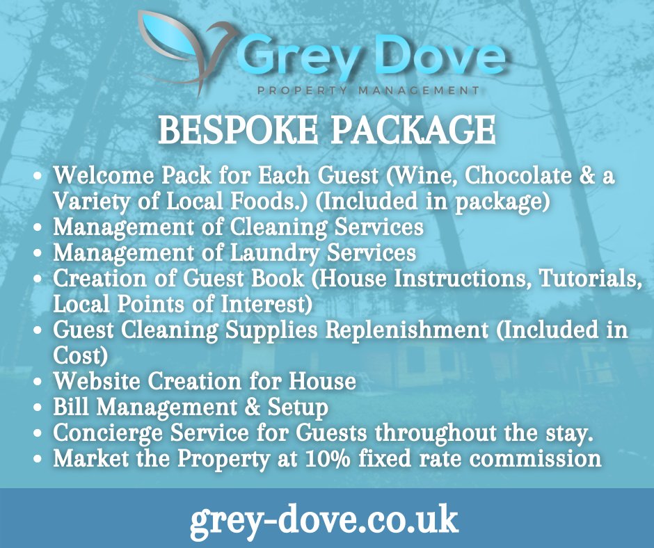 Here at Grey Dove, we have several different holiday let packages available, depending on how much or little you would like us to do for you.

To read more about each one, go to our website (link in bio).

#holidayhome #propertymanagement #holidaycottage #holiday #cotswolds