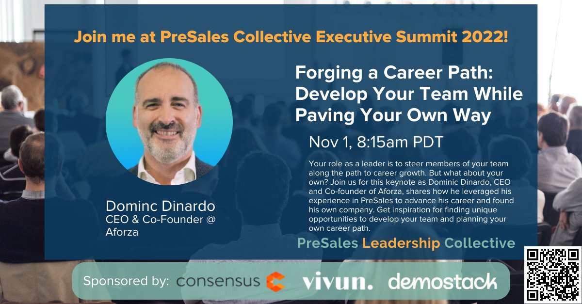 Aforza (@aforzahq) on Twitter photo It isn't too late to register for the <a href="/PreSales_psc/">PreSalesCollective</a> #Executive Summit, where Aforza Co-Founder & CEO, <a href="/dominicdinardo/">Dominic Dinardo</a> will be delivering the opening #keynote presentation, sharing how he leveraged his experience to found his own company.
hubs.la/Q01r5Y5f0 It isn't too late to register for the <a href="/PreSales_psc/">PreSalesCollective</a> #Executive Summit, where Aforza Co-Founder & CEO, <a href="/dominicdinardo/">Dominic Dinardo</a> will be delivering the opening #keynote presentation, sharing how he leveraged his experience to found his own company.
hubs.la/Q01r5Y5f0