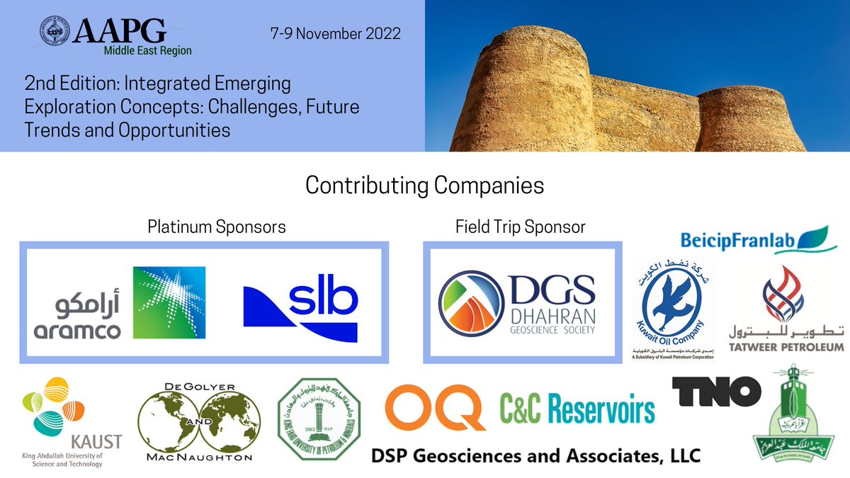 See who's coming to the #AAPG Integrated Emerging Exploration Concepts GTW taking place in less than 1 week! Check out the great program we have put together for the occasion and register before it's too late! bit.ly/3DPXLcM

<a href="/aramco/">aramco</a> #Schlumberger <a href="/DGSonline_org/">DGS</a>