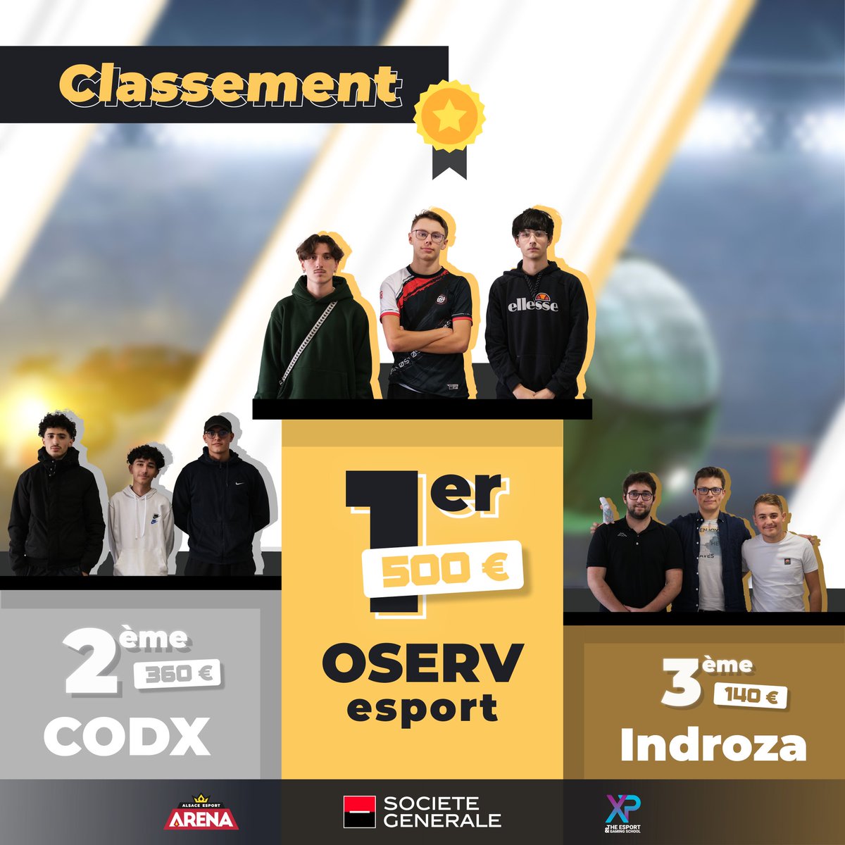 🏆 Classement #StorksCUP 🏆

🥇 <a href="/OservEsport/">OSV | #OSVWIN 🔴</a> 
🥈 CODX 
🥉 Indroza

Bravo à tous les pilotes pour leur performance 🚙💥.

⏳ Restez actifs on vous a prévu encore quelques surprises 👀📸