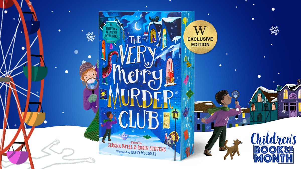 Waterstones's tweet photo. Brimming with festive villainy, our Children's Book of the Month is a joyous and unputdownable collection of Christmassy crime stories for young readers, boasting contributions from thirteen bestselling, award-winning and exciting debut authors: https://t.co/9AwfDBzA3u #WBOTM https://t.co/0wIceWnUCK