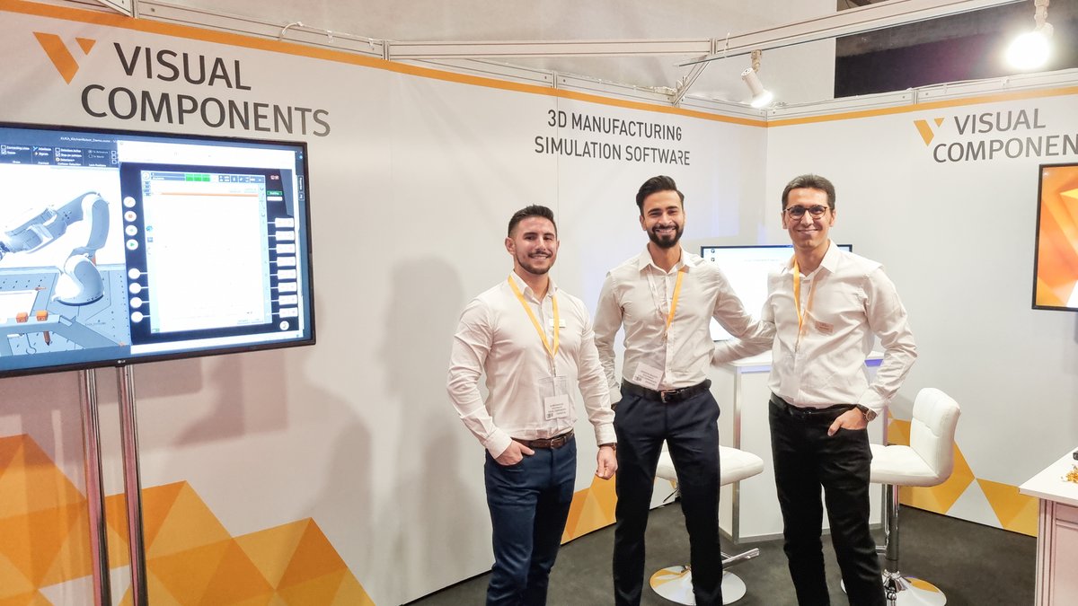 VisComp1's tweet image. We're here at @roboticsautoex! 🦾
Come visit us at stand 420 where our representatives will be more than happy to demonstrate how our new robotics features can help you maximize your manufacturing efficiency.
#roboticsauto2022 #visualcomponents #robotics #automation