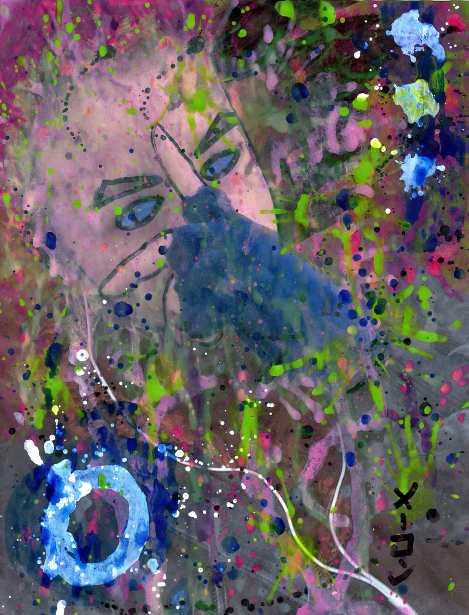 M_A_Macon's tweet photo. "Aoife Gives the Signal" $45, DM me to buy.

Acrylic and oil pen on photo print, Marc-Anthony Macon, 2020 #artbrut #dadaism #outsiderart https://t.co/BIUU8ncs8T