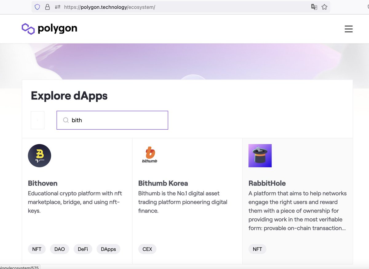Polygon added us to the register of decentralized applications 🤩
The Bithoven community is slowly but surely moving towards a new bull run! Exponential growth is just around the corner 😎🔥