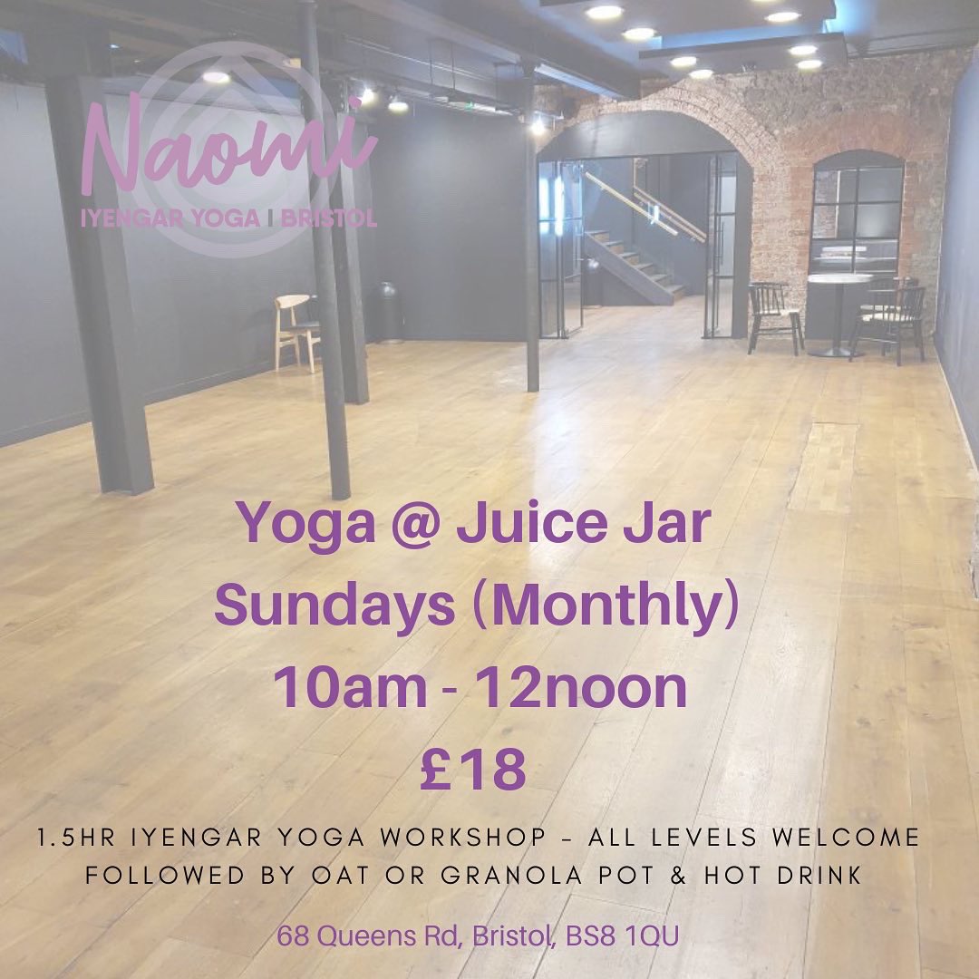 If you can’t make it to a regular class, why not try a workshop? 

Monthly online restorative workshop:
Weds 9th 7.30pm

Monthly in-person workshop:
Sun 13th 10am

Book here: naomi8301.wixsite.com/naomi

#yoga #iyengaryoga #iyengaryogaworkshops
