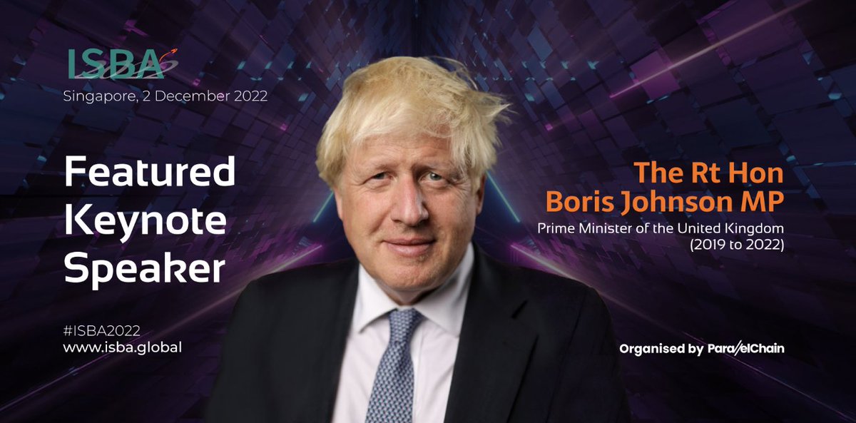 I guess this was only a matter of time but still, ROFL. Boris Johnson to be a keynote speaker at the 'International Symposium on Blockchain Advancements' benzinga.com/z/29482439#.Y2… via @benzinga
